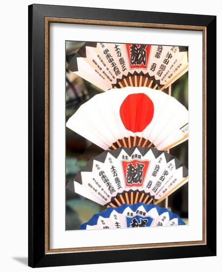 Colorful Artwork on Fans, Kyoto, Japan-Bill Bachmann-Framed Photographic Print