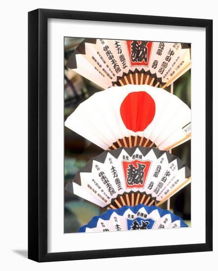 Colorful Artwork on Fans, Kyoto, Japan-Bill Bachmann-Framed Photographic Print