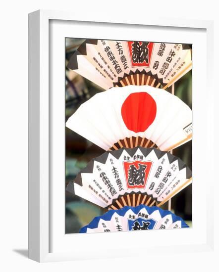 Colorful Artwork on Fans, Kyoto, Japan-Bill Bachmann-Framed Photographic Print