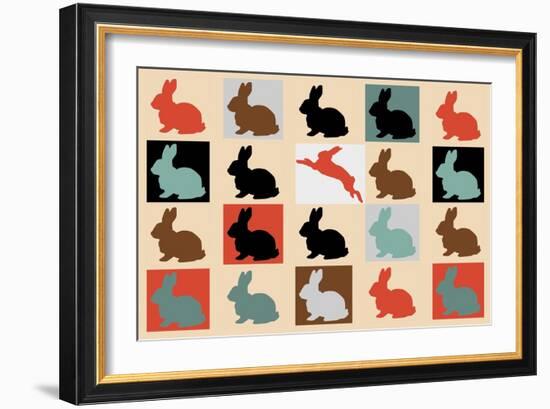 Colorful-Baby-Rabbits 10000-Mark Ashkenazi-Framed Giclee Print