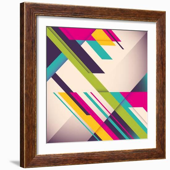 Colorful Background with Designed Elegant Abstraction. Vector Illustration.-Radoman Durkovic-Framed Art Print