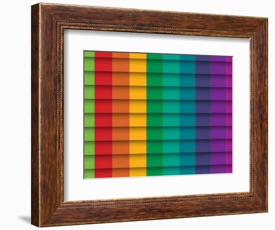 Colorful Background With Horizontal Lines-maxmitzu-Framed Art Print