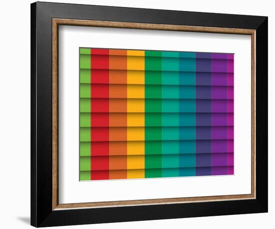 Colorful Background With Horizontal Lines-maxmitzu-Framed Art Print