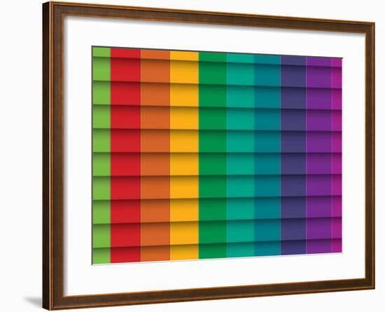 Colorful Background With Horizontal Lines-maxmitzu-Framed Art Print