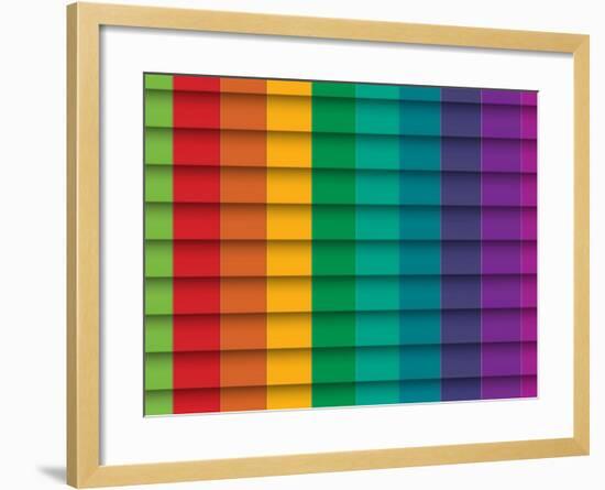 Colorful Background With Horizontal Lines-maxmitzu-Framed Art Print