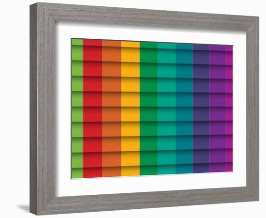 Colorful Background With Horizontal Lines-maxmitzu-Framed Art Print