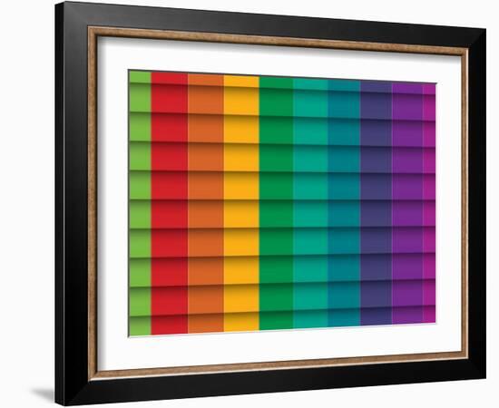 Colorful Background With Horizontal Lines-maxmitzu-Framed Art Print