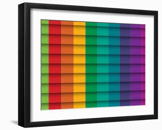 Colorful Background With Horizontal Lines-maxmitzu-Framed Art Print