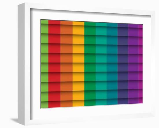 Colorful Background With Horizontal Lines-maxmitzu-Framed Art Print