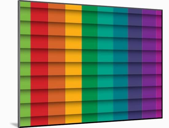 Colorful Background With Horizontal Lines-maxmitzu-Mounted Art Print