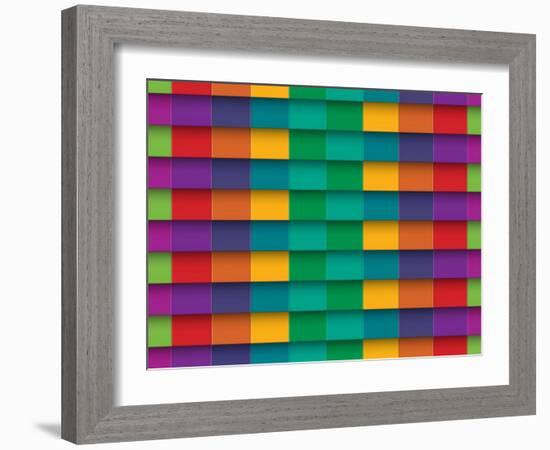 Colorful Background With Horizontal Lines-maxmitzu-Framed Art Print