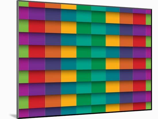 Colorful Background With Horizontal Lines-maxmitzu-Mounted Art Print