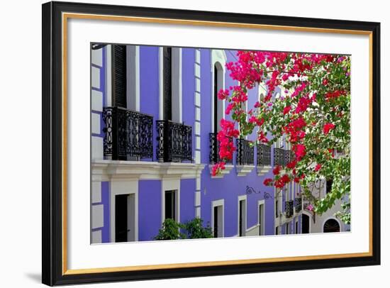 Colorful Balconies of Old San Juan-George Oze-Framed Photographic Print