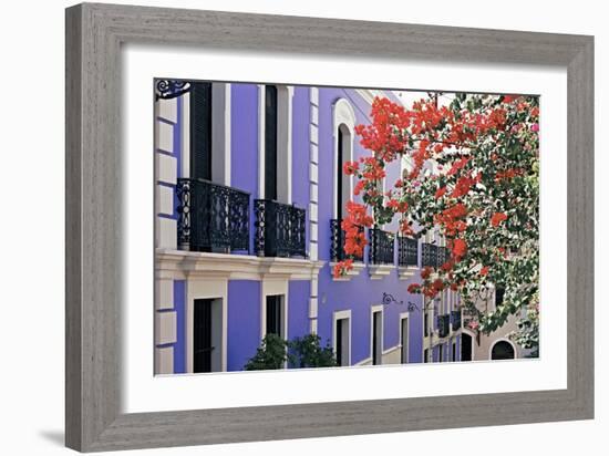 Colorful Balconies of San Juan, Puerto Rico-George Oze-Framed Photographic Print