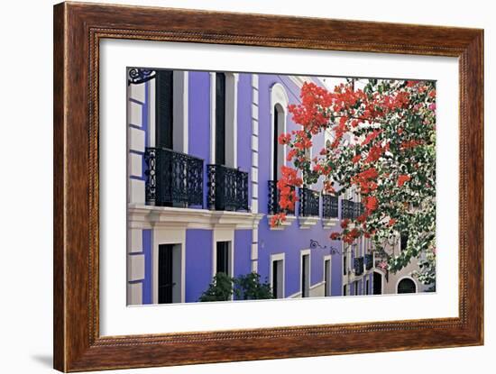 Colorful Balconies of San Juan, Puerto Rico-George Oze-Framed Photographic Print