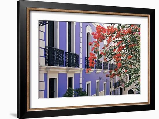 Colorful Balconies of San Juan, Puerto Rico-George Oze-Framed Photographic Print