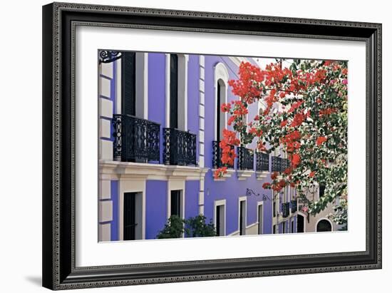 Colorful Balconies of San Juan, Puerto Rico-George Oze-Framed Photographic Print