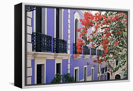 Colorful Balconies of San Juan, Puerto Rico-George Oze-Framed Premier Image Canvas