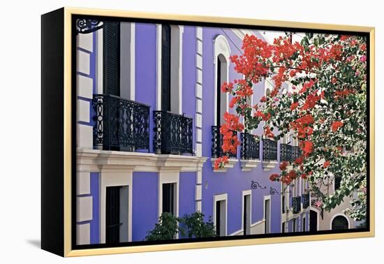 Colorful Balconies of San Juan, Puerto Rico-George Oze-Framed Premier Image Canvas