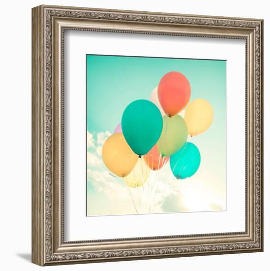 Colorful Balloons-Summer Photography-Framed Art Print