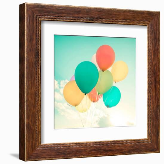 Colorful Balloons-Summer Photography-Framed Art Print