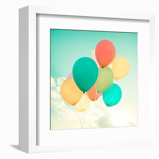 Colorful Balloons-Summer Photography-Framed Art Print