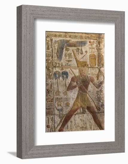 Colorful Bas-Relief, Ramses Ii, Luxor Temple, Luxor, Thebes, Egypt, North Africa, Africa-Richard Maschmeyer-Framed Photographic Print