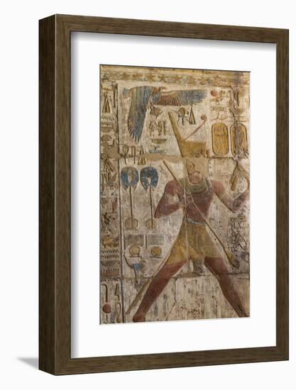 Colorful Bas-Relief, Ramses Ii, Luxor Temple, Luxor, Thebes, Egypt, North Africa, Africa-Richard Maschmeyer-Framed Photographic Print