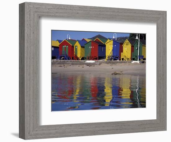 Colorful Bathing Huts, Cape Town, South Africa-Michele Westmorland-Framed Photographic Print