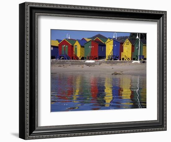 Colorful Bathing Huts, Cape Town, South Africa-Michele Westmorland-Framed Photographic Print