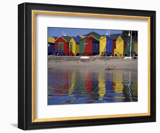 Colorful Bathing Huts, Cape Town, South Africa-Michele Westmorland-Framed Photographic Print