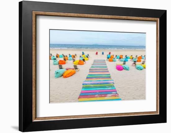 Colorful Beach Walkway Vietnam-Richard Silver-Framed Photographic Print