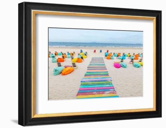 Colorful Beach Walkway Vietnam-Richard Silver-Framed Photographic Print