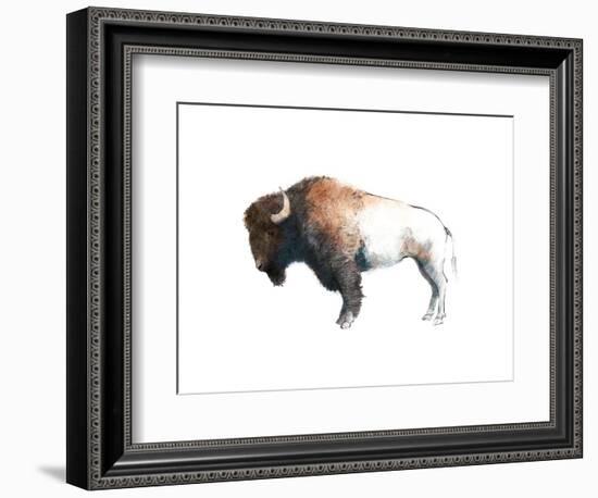 Colorful Bison Dark Brown-Avery Tillmon-Framed Premium Giclee Print