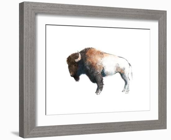 Colorful Bison Dark Brown-Avery Tillmon-Framed Art Print