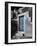 Colorful Blue Door, Oia, Santorini, Greece-Darrell Gulin-Framed Photographic Print