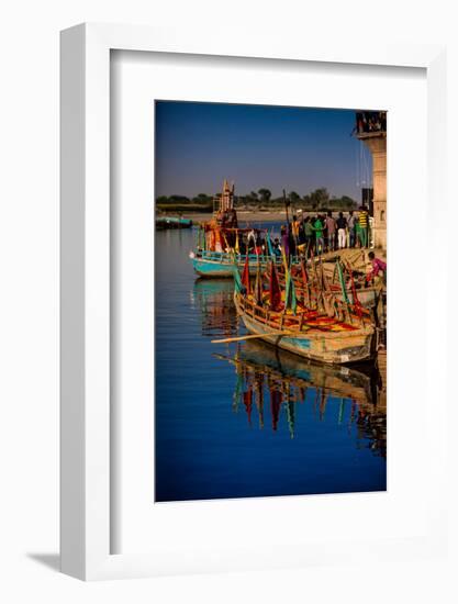 Colorful Boats at the Holi Festival, Vrindavan, Uttar Pradesh, India, Asia-Laura Grier-Framed Photographic Print