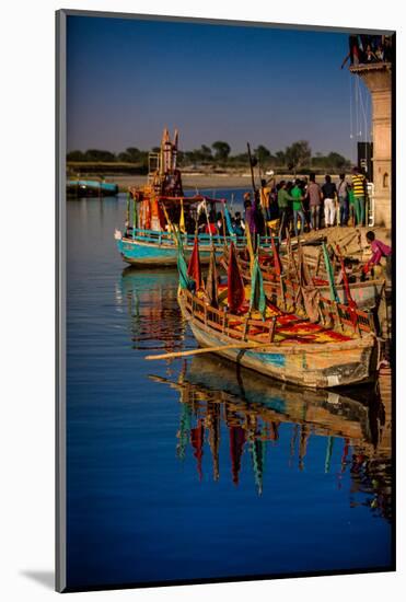 Colorful Boats at the Holi Festival, Vrindavan, Uttar Pradesh, India, Asia-Laura Grier-Mounted Photographic Print