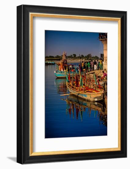 Colorful Boats at the Holi Festival, Vrindavan, Uttar Pradesh, India, Asia-Laura Grier-Framed Photographic Print