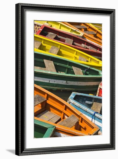 Colorful Boats, Manila, Philippines-Keren Su-Framed Photographic Print