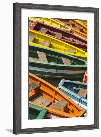 Colorful Boats, Manila, Philippines-Keren Su-Framed Photographic Print