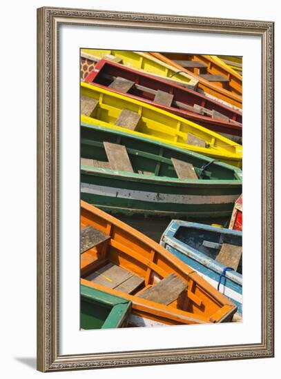 Colorful Boats, Manila, Philippines-Keren Su-Framed Photographic Print