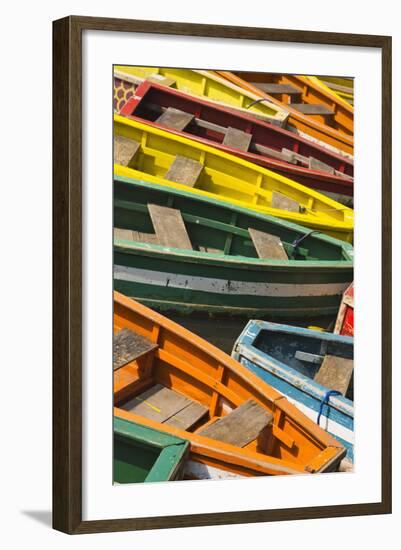 Colorful Boats, Manila, Philippines-Keren Su-Framed Photographic Print