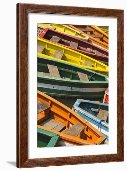 Colorful Boats, Manila, Philippines-Keren Su-Framed Photographic Print