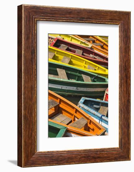 Colorful Boats, Manila, Philippines-Keren Su-Framed Photographic Print