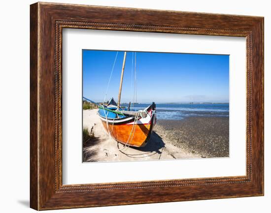 Colorful Boats on the Beach, Torreira, Aveiro, Beira, Portugal, Europe-G and M Therin-Weise-Framed Photographic Print