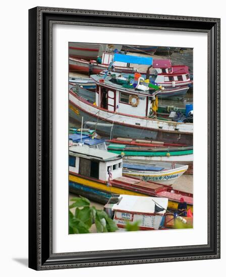 Colorful Boats, Panama City, Panama-Keren Su-Framed Photographic Print