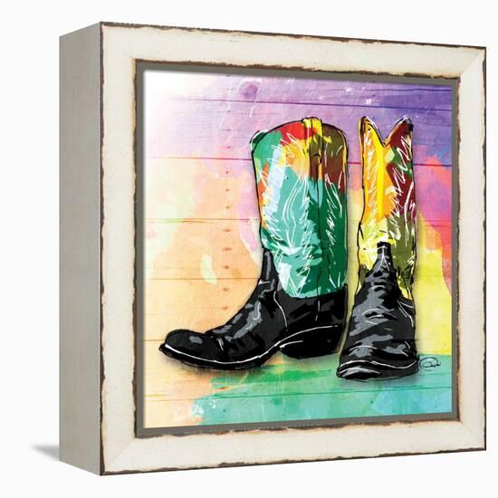 Colorful Boots-OnRei-Framed Stretched Canvas