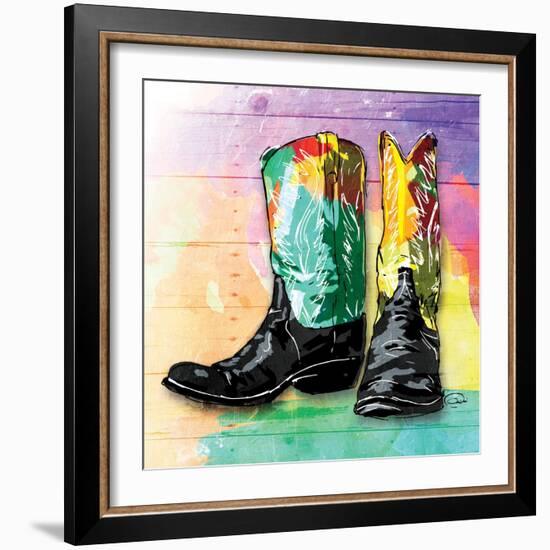 Colorful Boots-OnRei-Framed Art Print