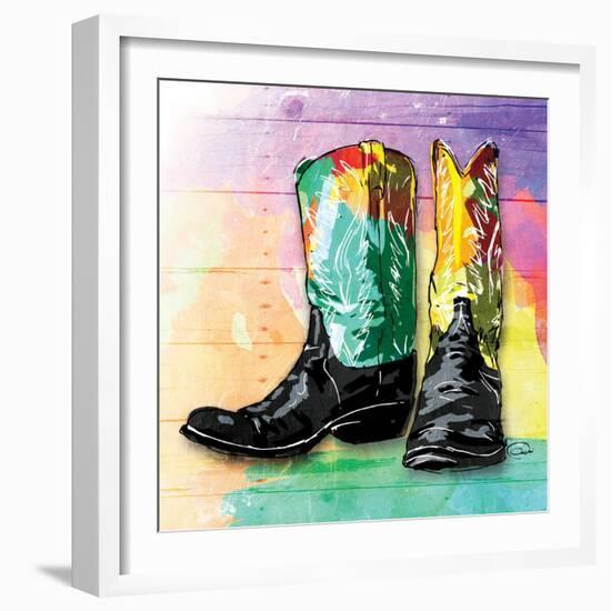 Colorful Boots-OnRei-Framed Art Print